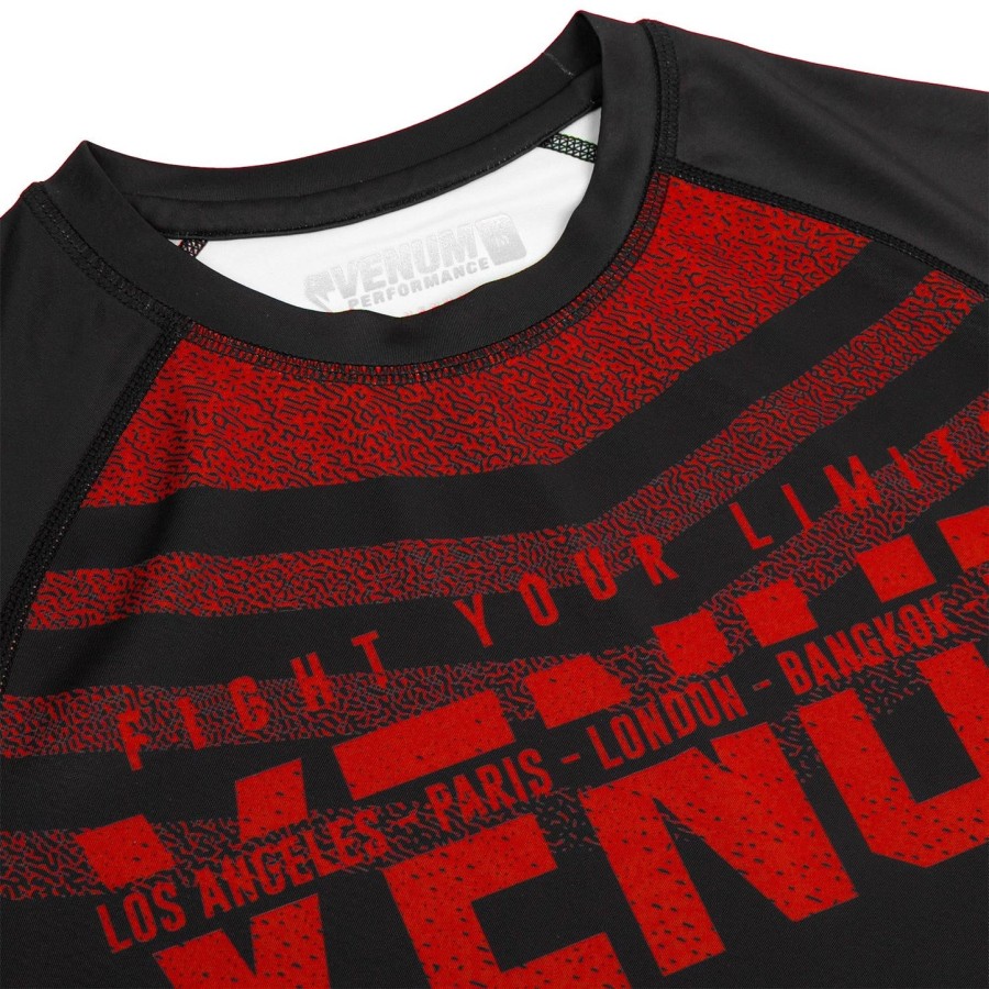 venum signature rashguard - long sleeves - blackred