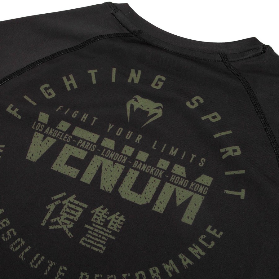 venum signature rashguard - long sleeves - blackkhaki - exclusive