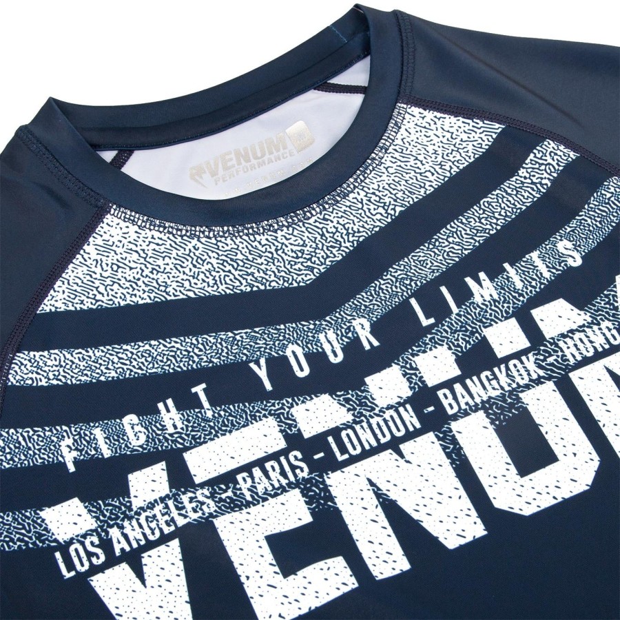 venum signature rashguard - long sleeves - navy bluewhite