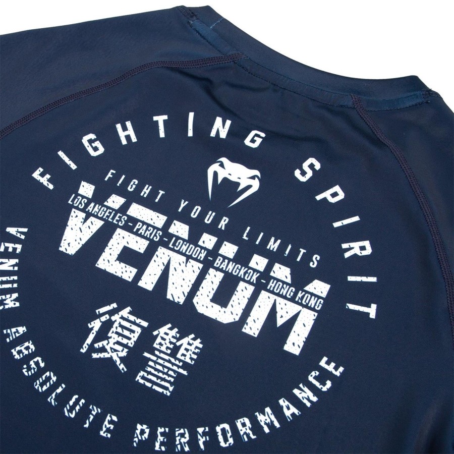 venum signature rashguard - long sleeves - navy bluewhite
