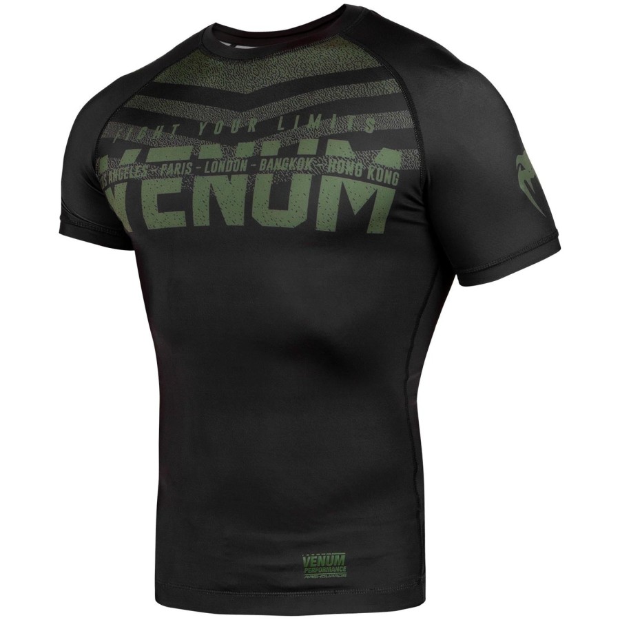 venum signature rashguard - short sleeves - blackkhaki - exclusive