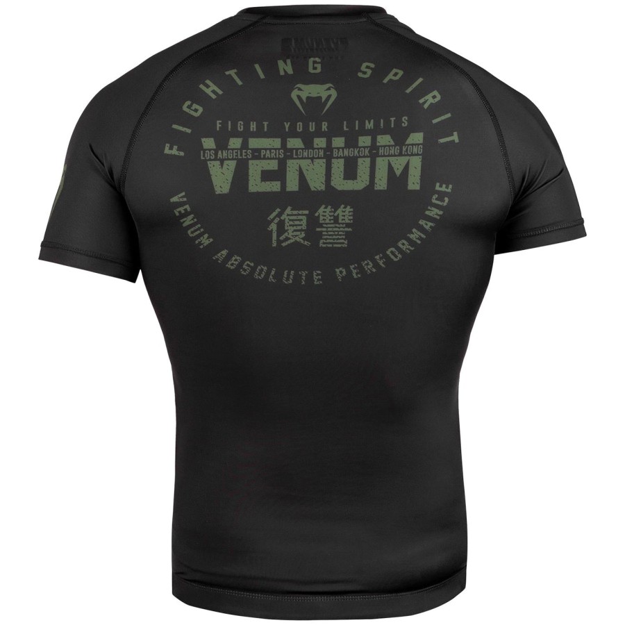 venum signature rashguard - short sleeves - blackkhaki - exclusive