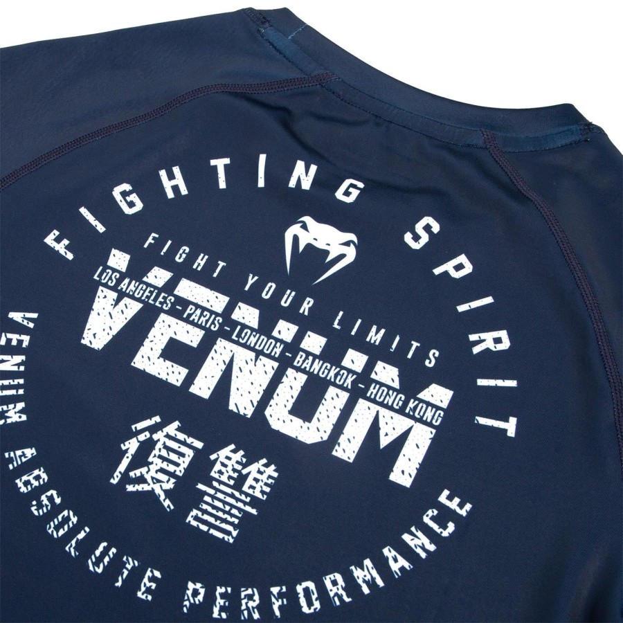 venum signature rashguard - short sleeves - navy bluewhite