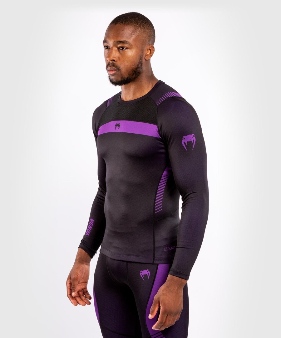 venum nogi 3.0 rashguard - long sleeves - blackpurple