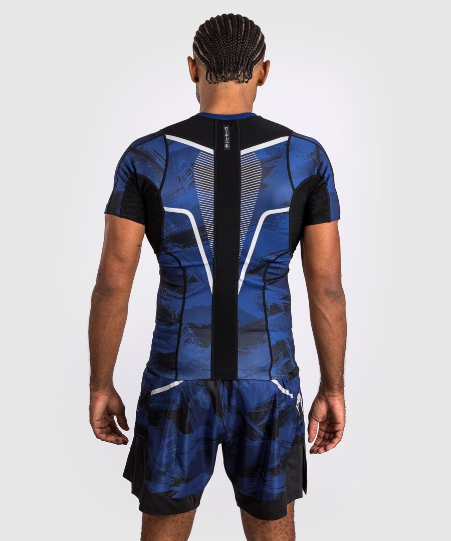 venum electron 3.0 short sleeve rashguard - navy