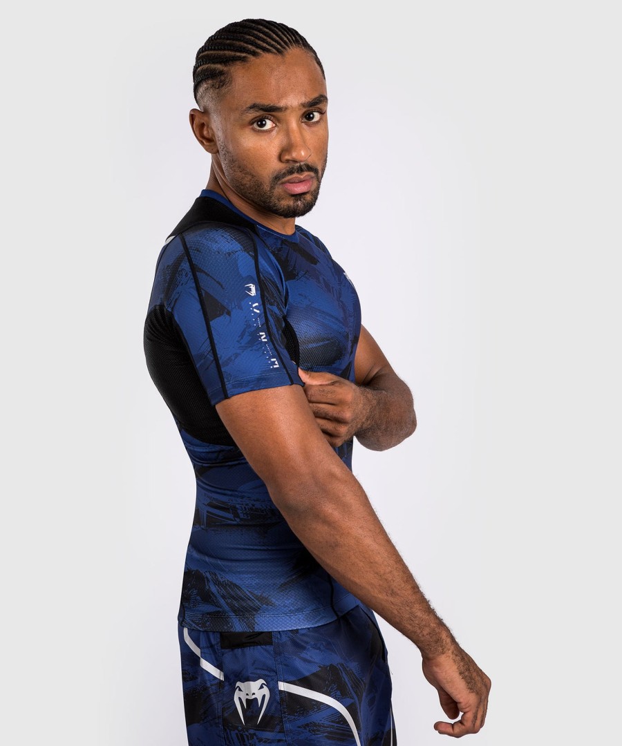 venum electron 3.0 short sleeve rashguard - navy