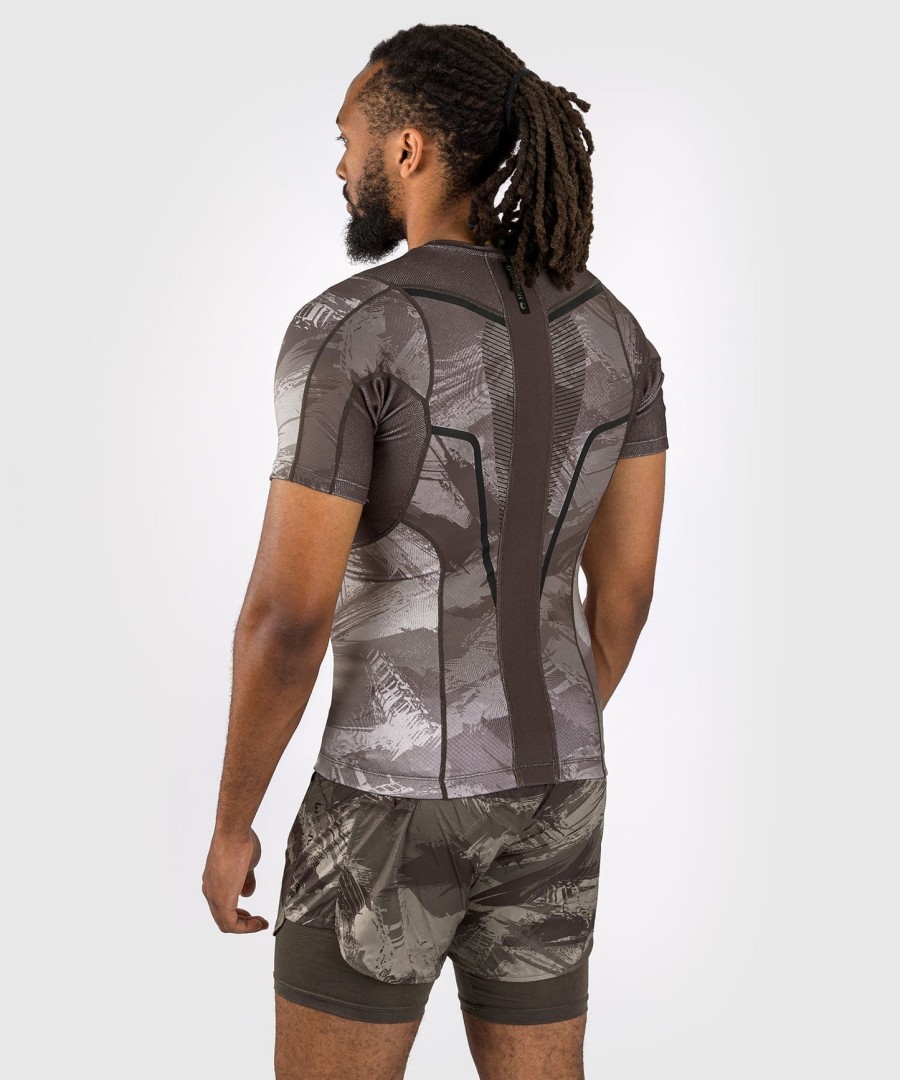 venum electron 3.0 short sleeve rashguard - sand