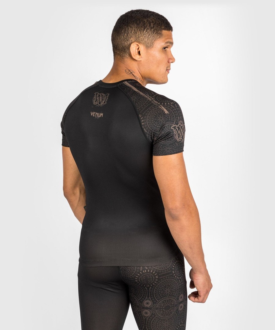 venum santa muerte dark side - rashguard short sleeves - blackbrown