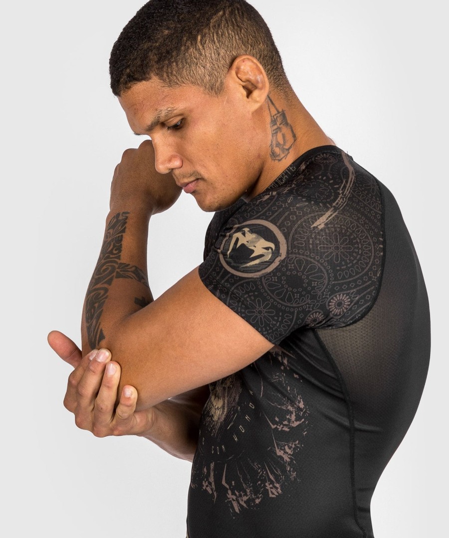 venum santa muerte dark side - rashguard short sleeves - blackbrown
