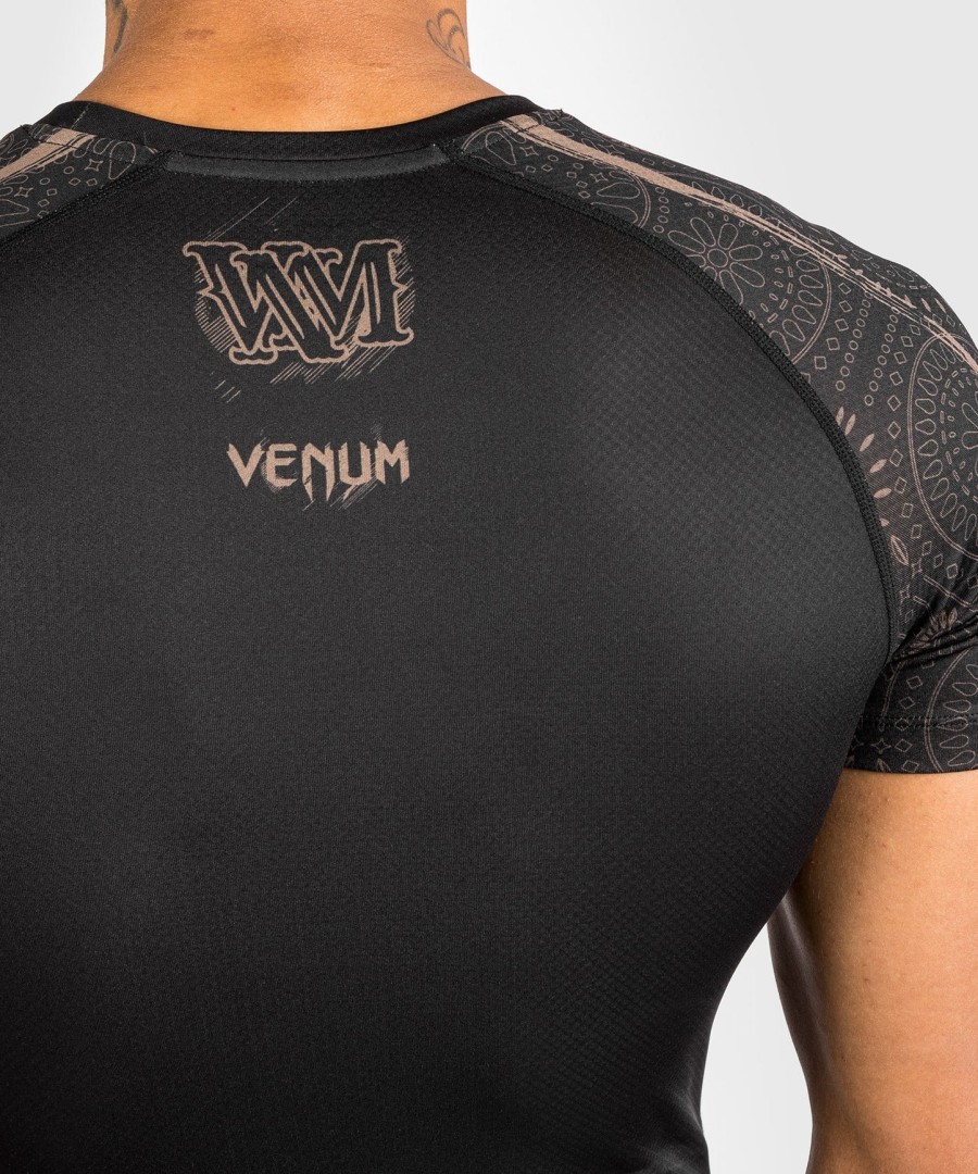 venum santa muerte dark side - rashguard short sleeves - blackbrown