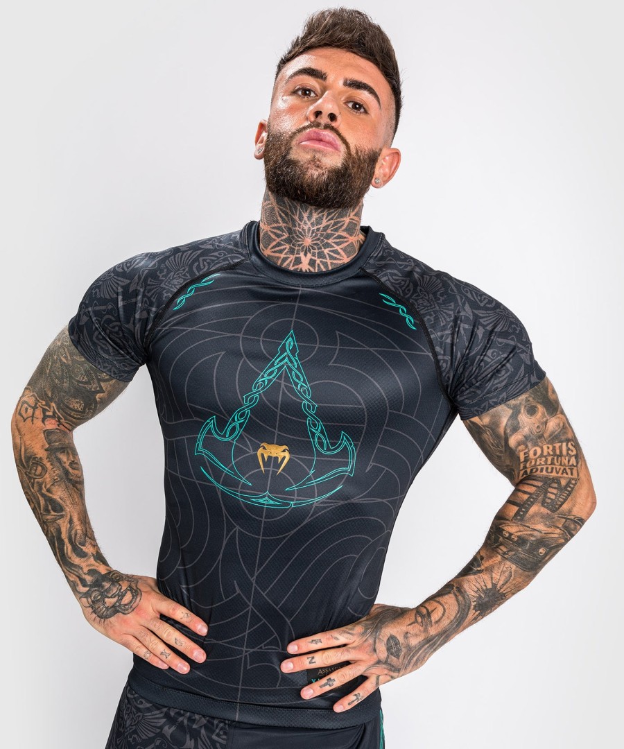 venum assassin creed reloaded rashguard - short sleeves - black