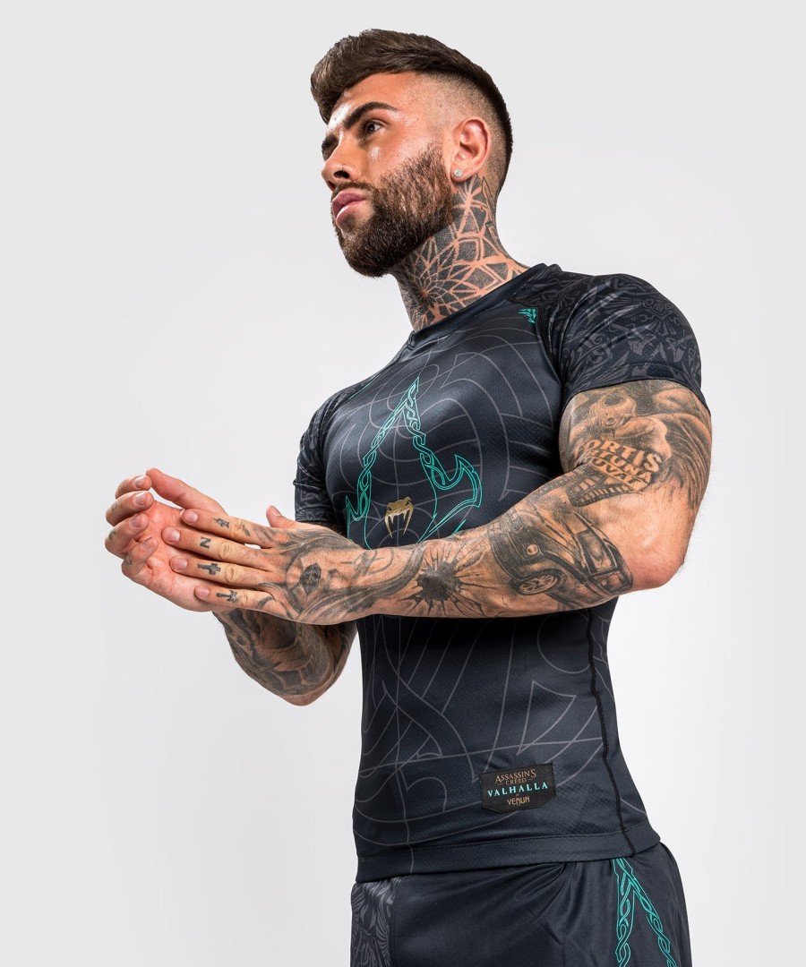 venum assassin creed reloaded rashguard - short sleeves - black