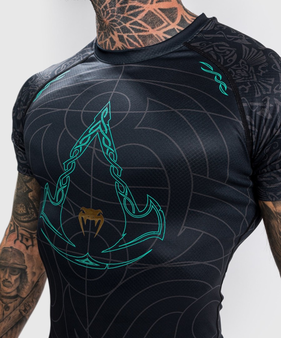 venum assassin creed reloaded rashguard - short sleeves - black