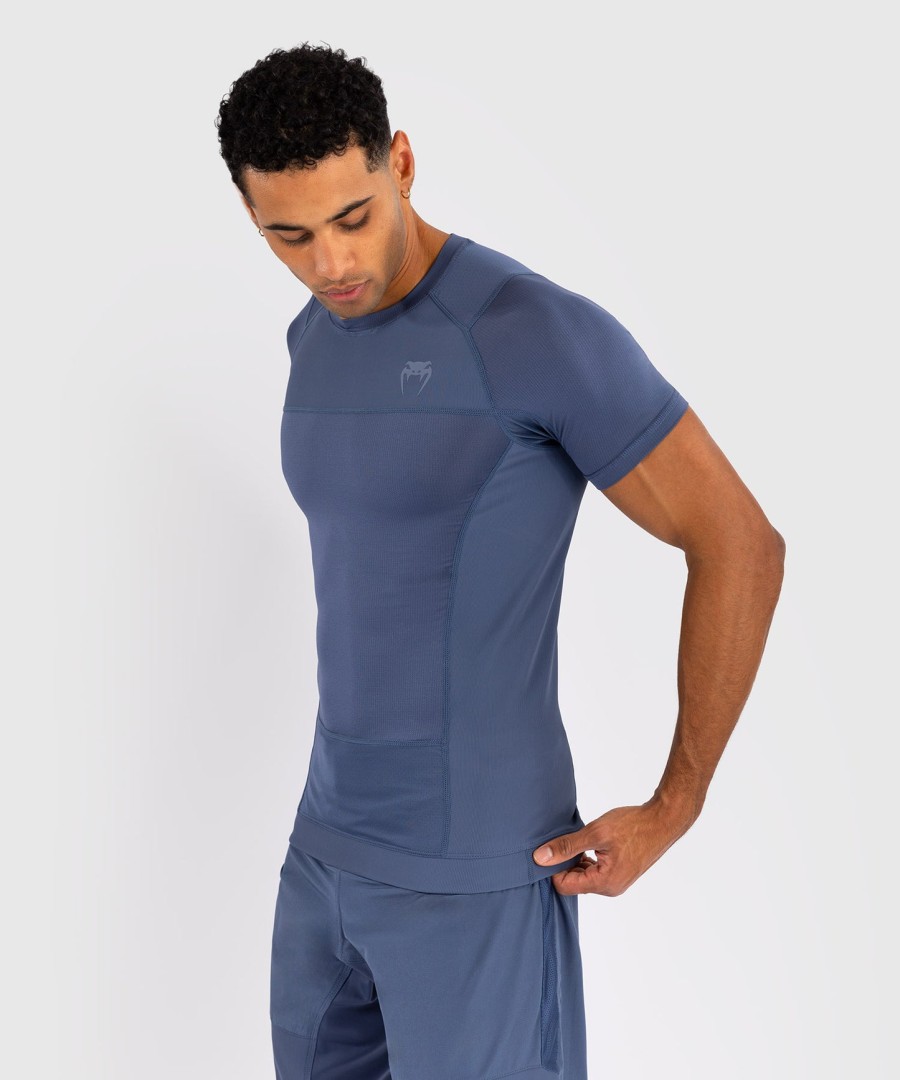 venum g-fit air men short sleeve rashguard - foggy blue