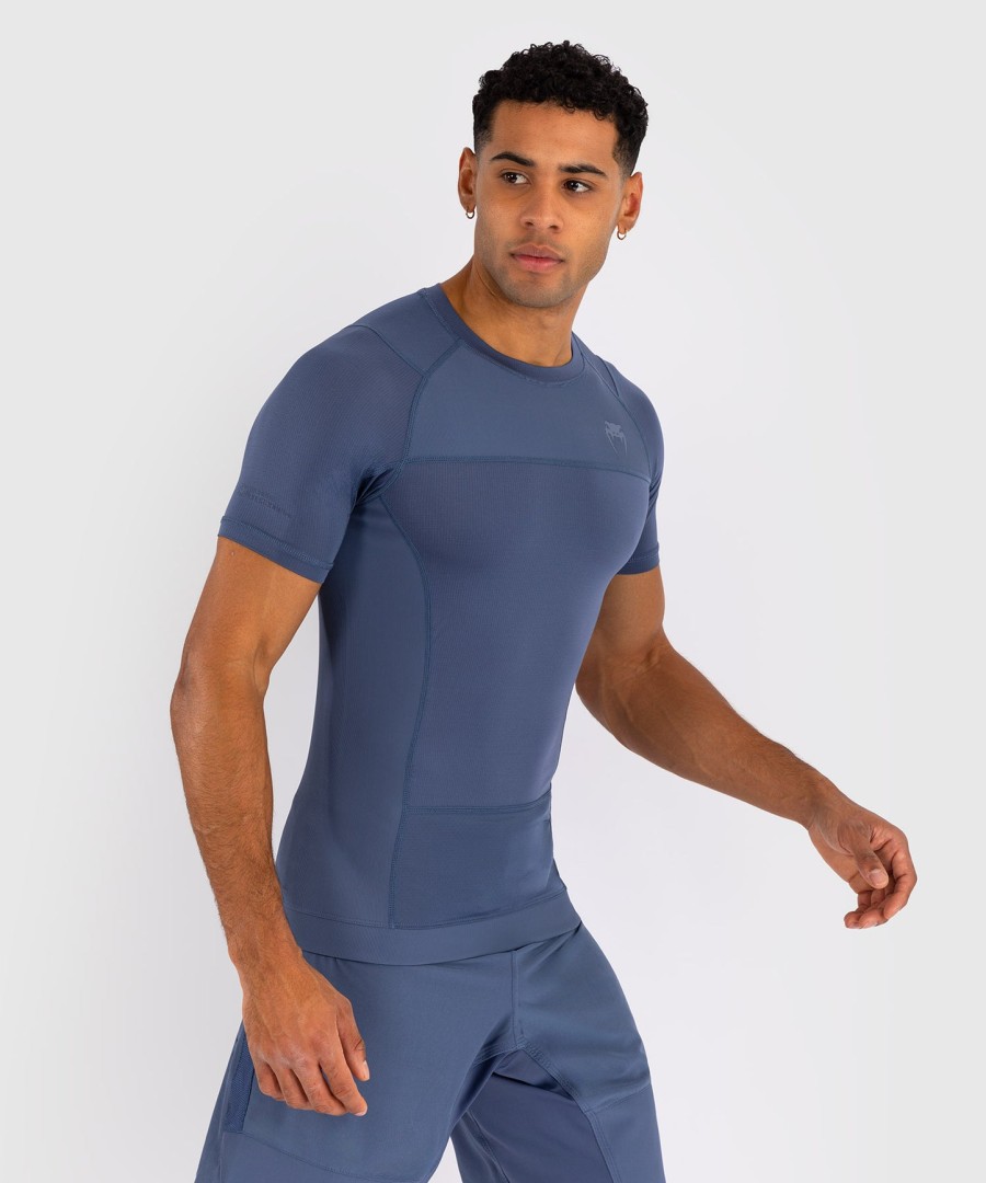 venum g-fit air men short sleeve rashguard - foggy blue