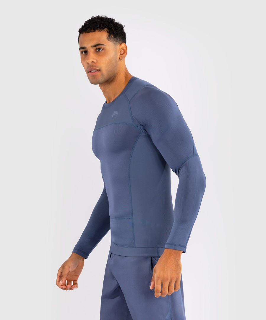 venum g-fit air men long sleeve rashguard - foggy blue