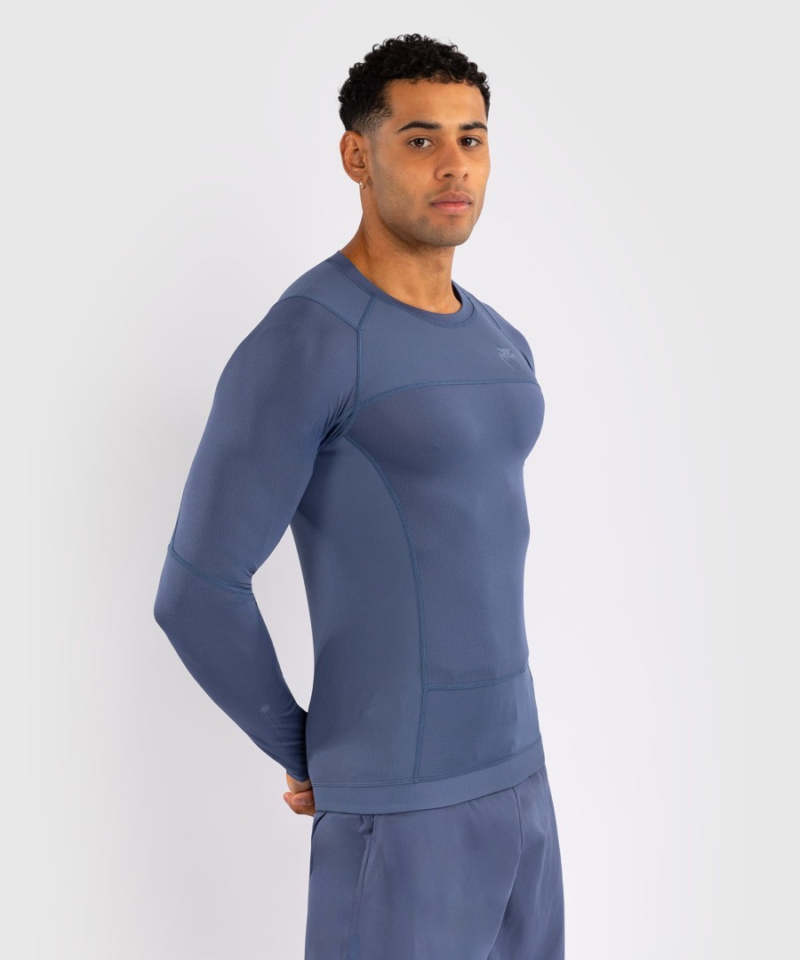 venum g-fit air men long sleeve rashguard - foggy blue