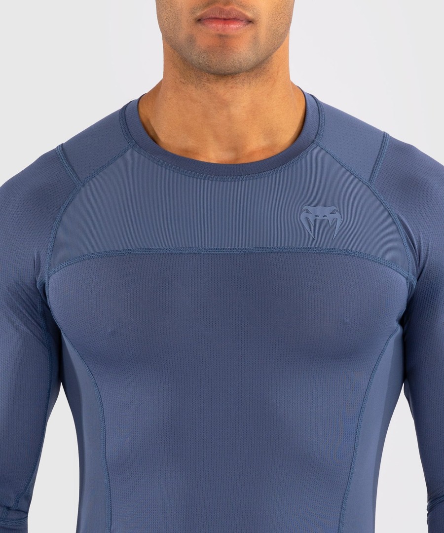 venum g-fit air men long sleeve rashguard - foggy blue