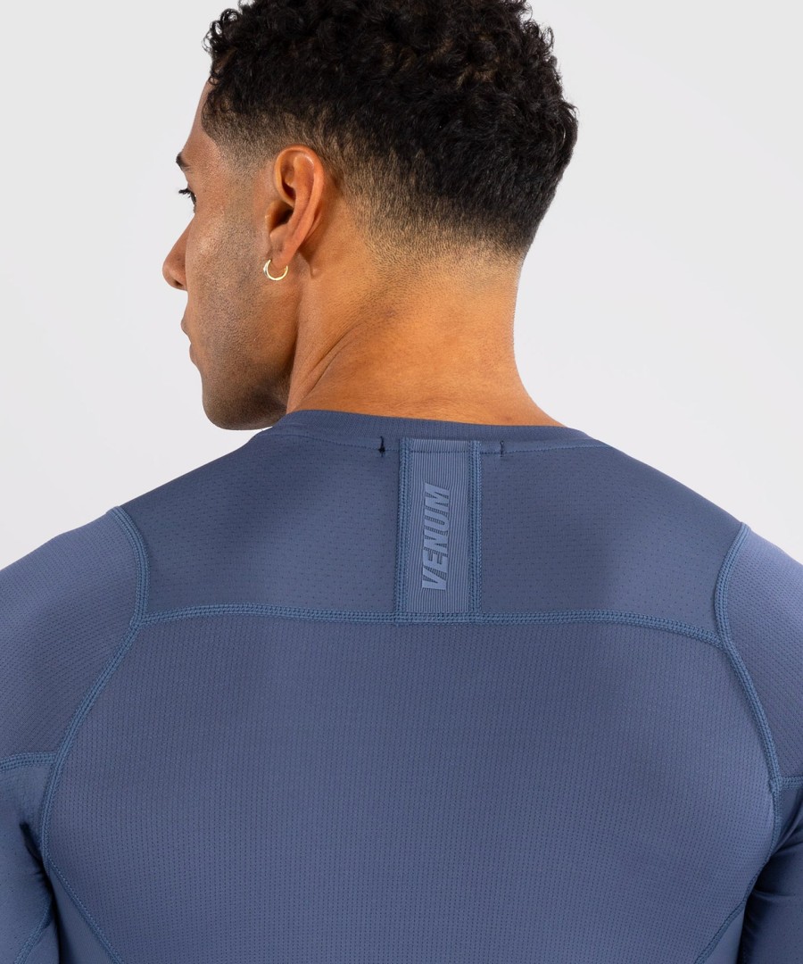 venum g-fit air men long sleeve rashguard - foggy blue