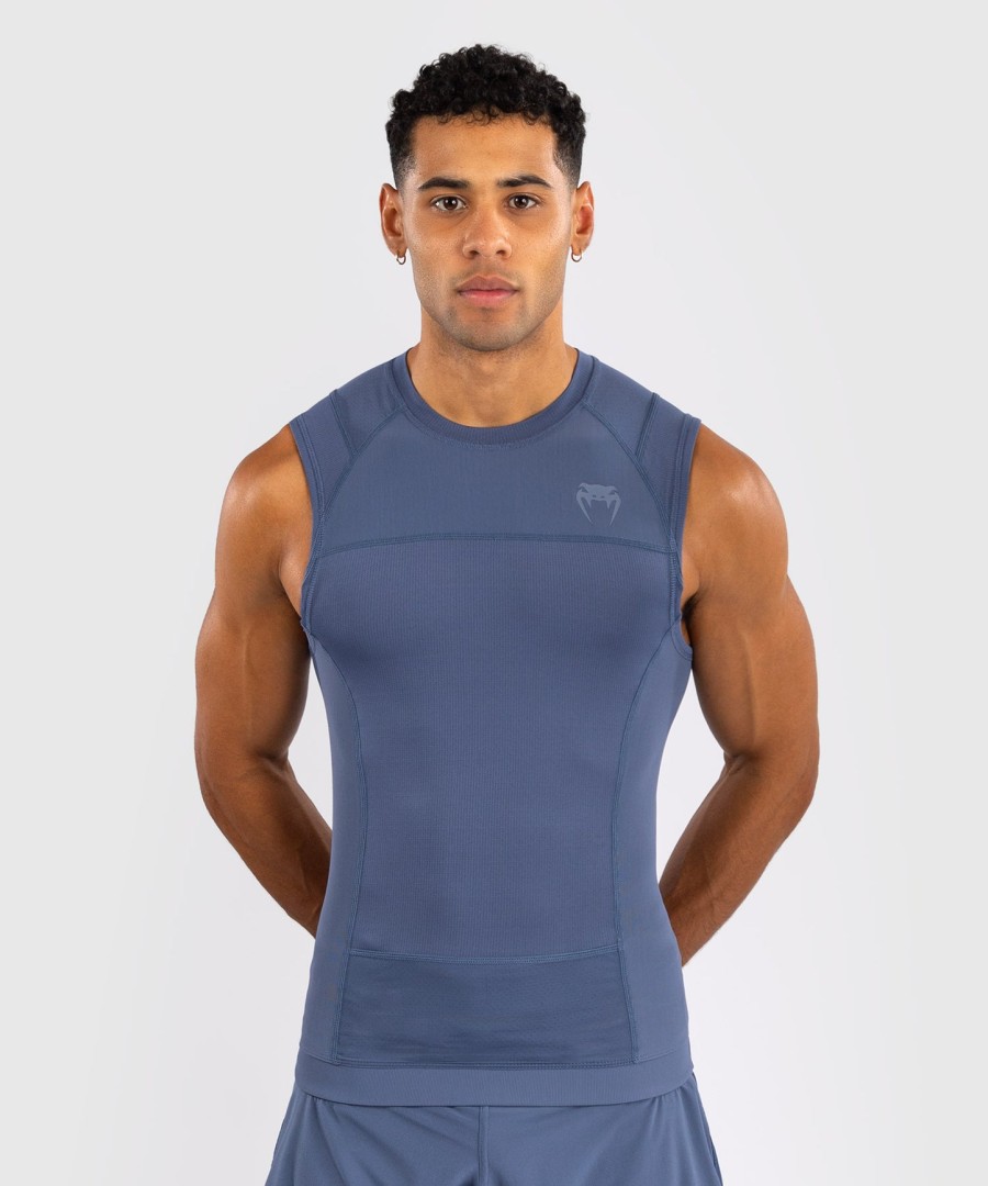 venum g-fit air men sleeveless rashguard - foggy blue