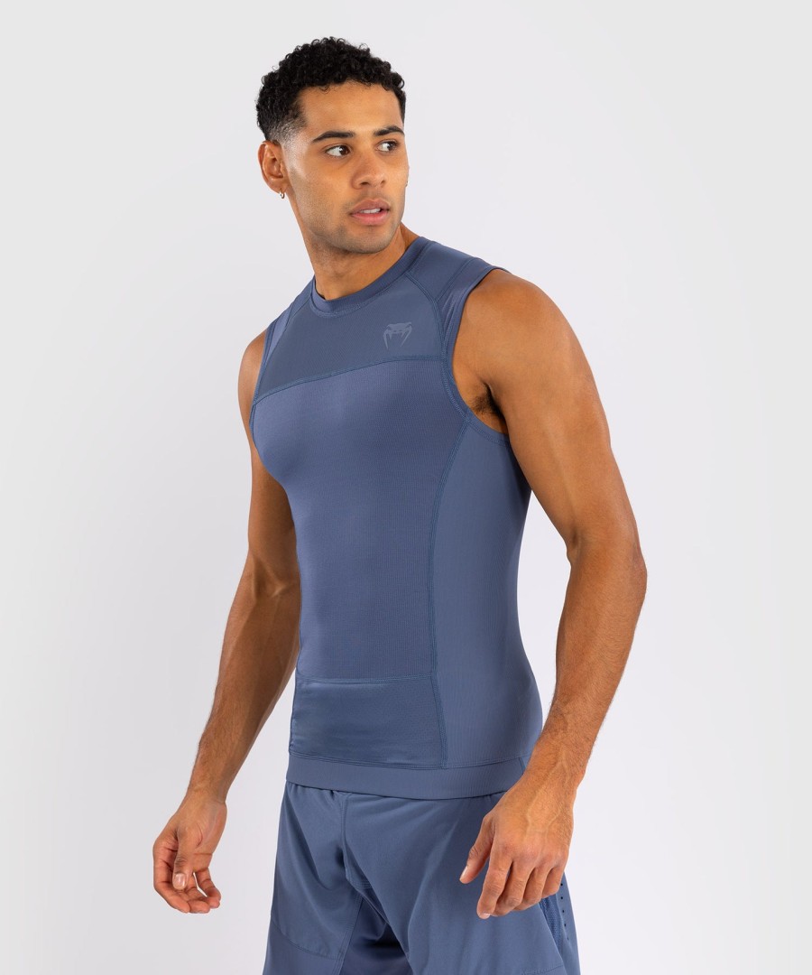 venum g-fit air men sleeveless rashguard - foggy blue