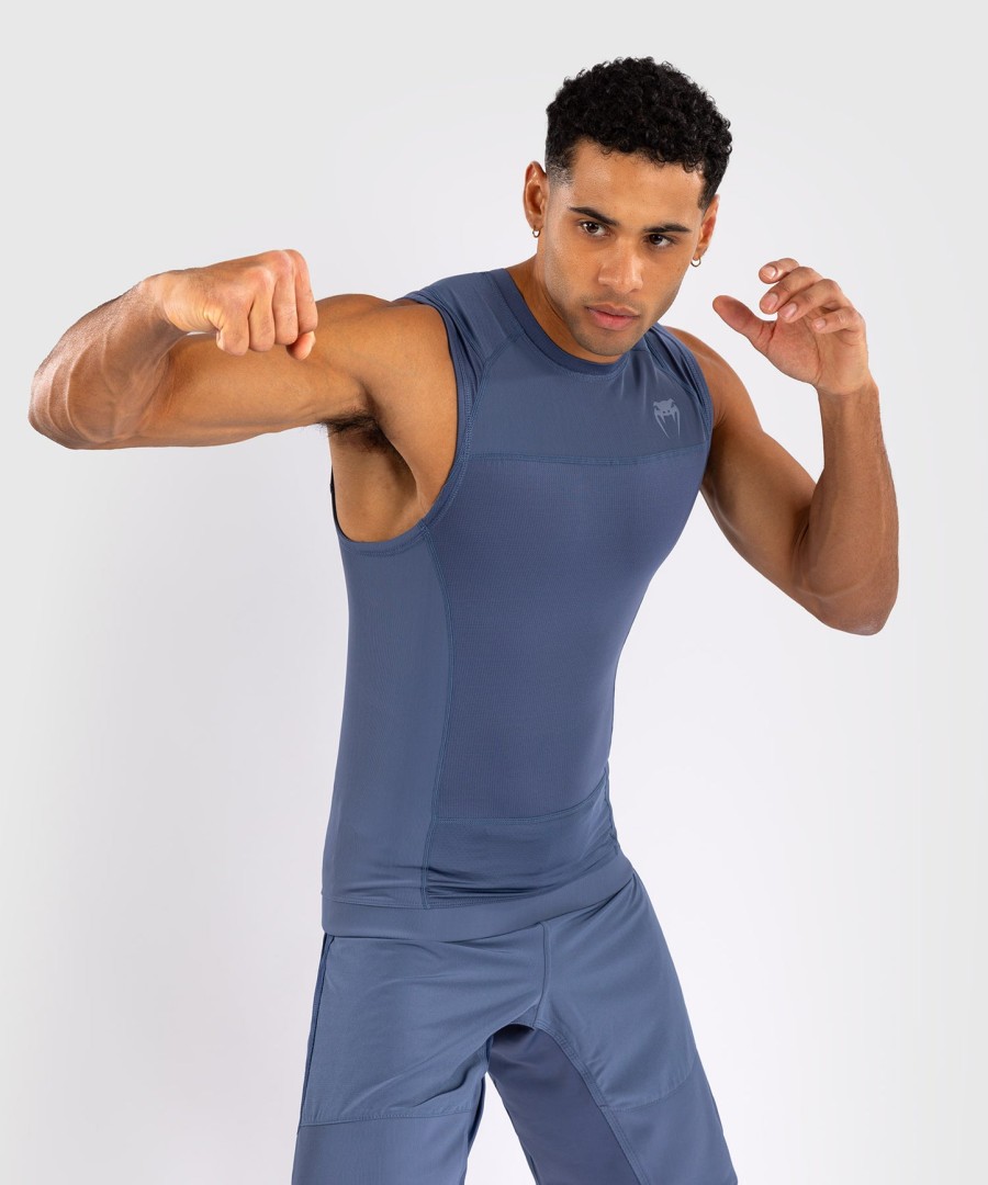 venum g-fit air men sleeveless rashguard - foggy blue