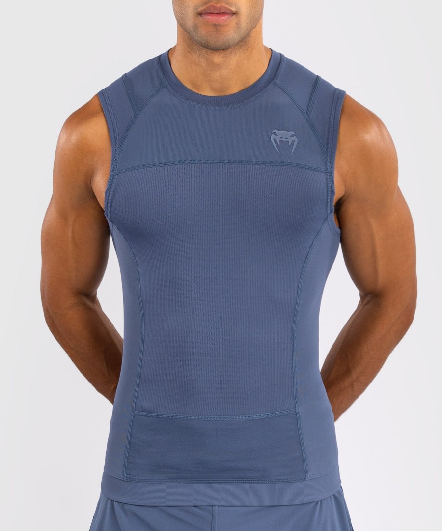 venum g-fit air men sleeveless rashguard - foggy blue