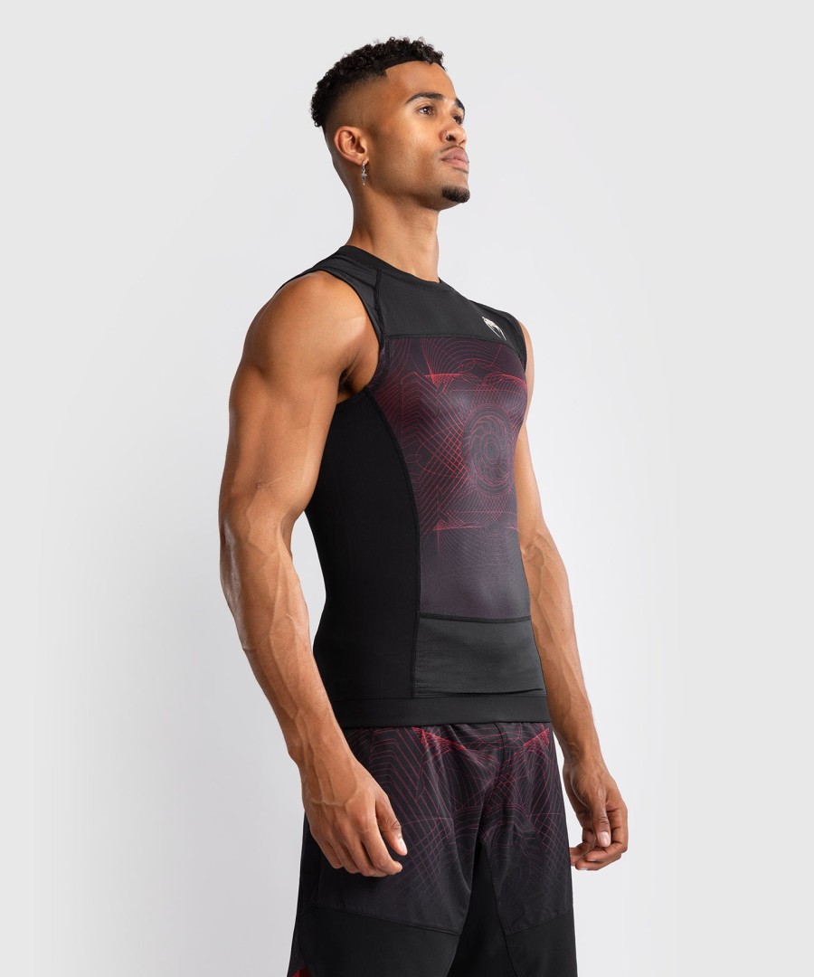 venum g-fit air men sleeveless rashguard - deep blackfire red