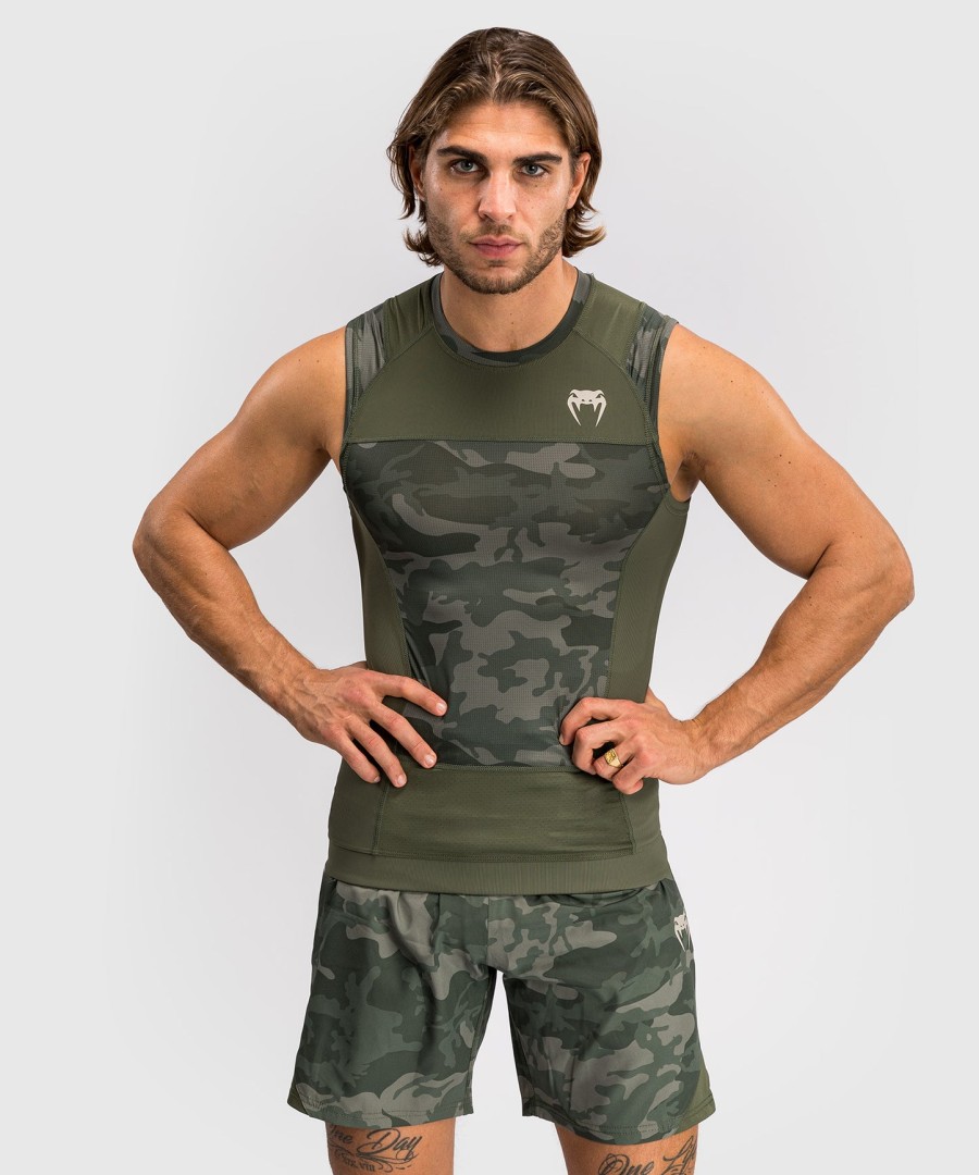 venum g-fit air men sleeveless rashguard - army camo