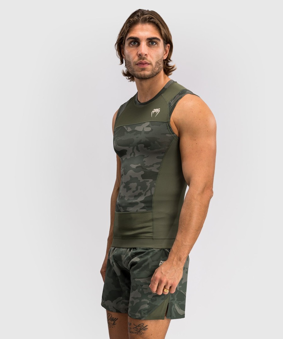 venum g-fit air men sleeveless rashguard - army camo