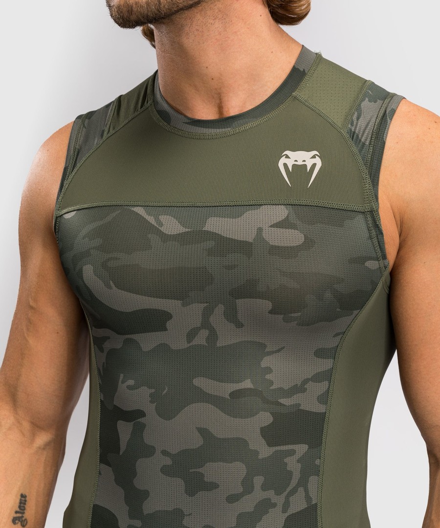 venum g-fit air men sleeveless rashguard - army camo