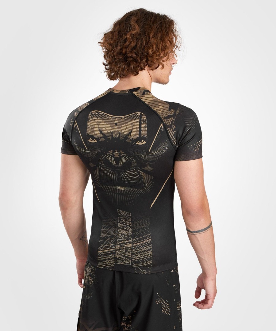 venum gorilla jungle rashguard short sleeves - blacksand