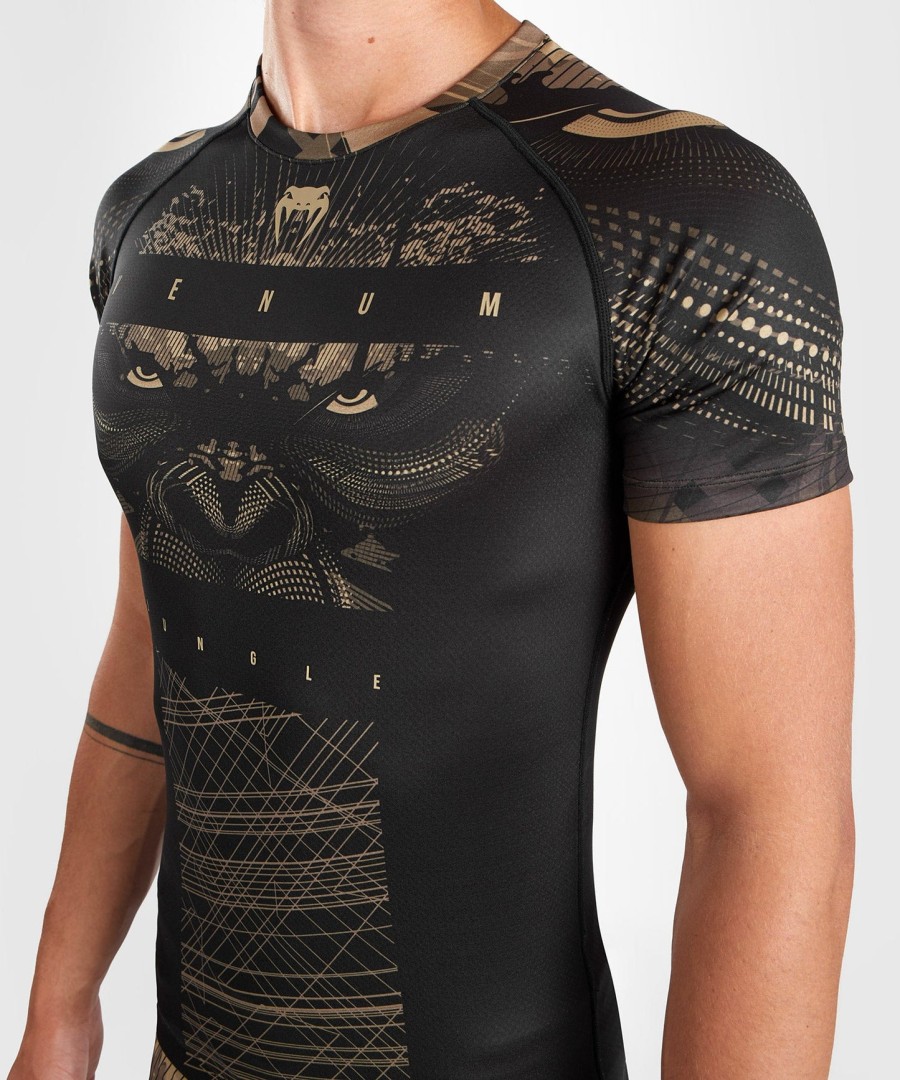 venum gorilla jungle rashguard short sleeves - blacksand