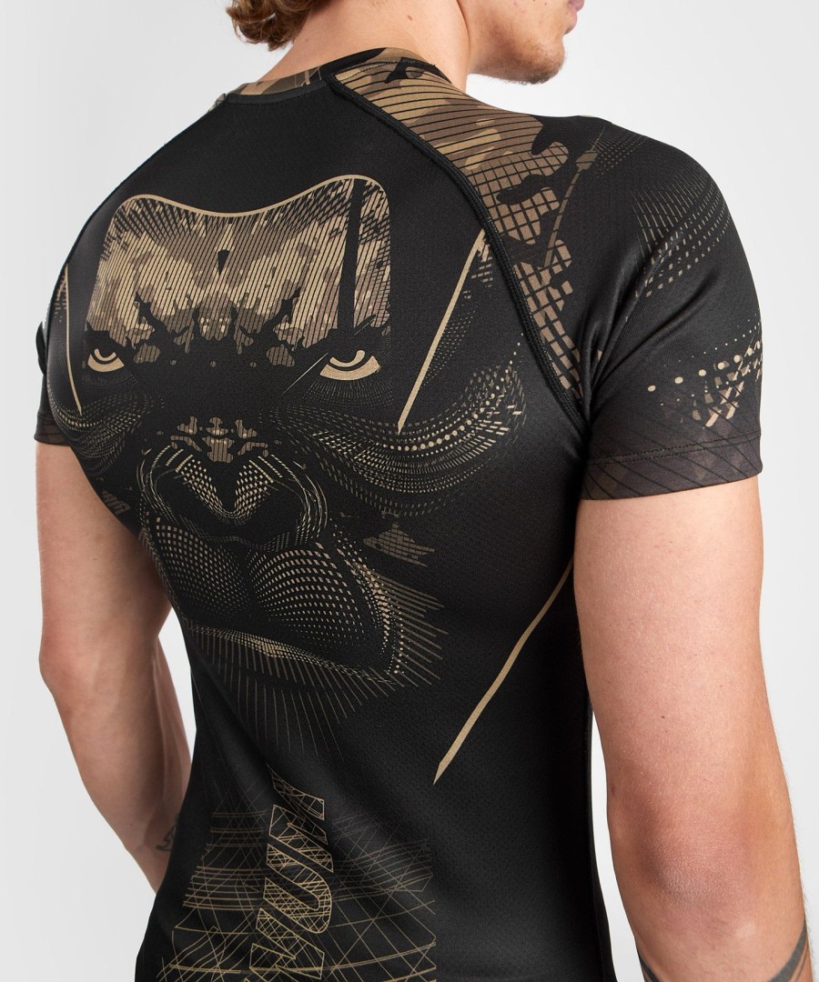 venum gorilla jungle rashguard short sleeves - blacksand