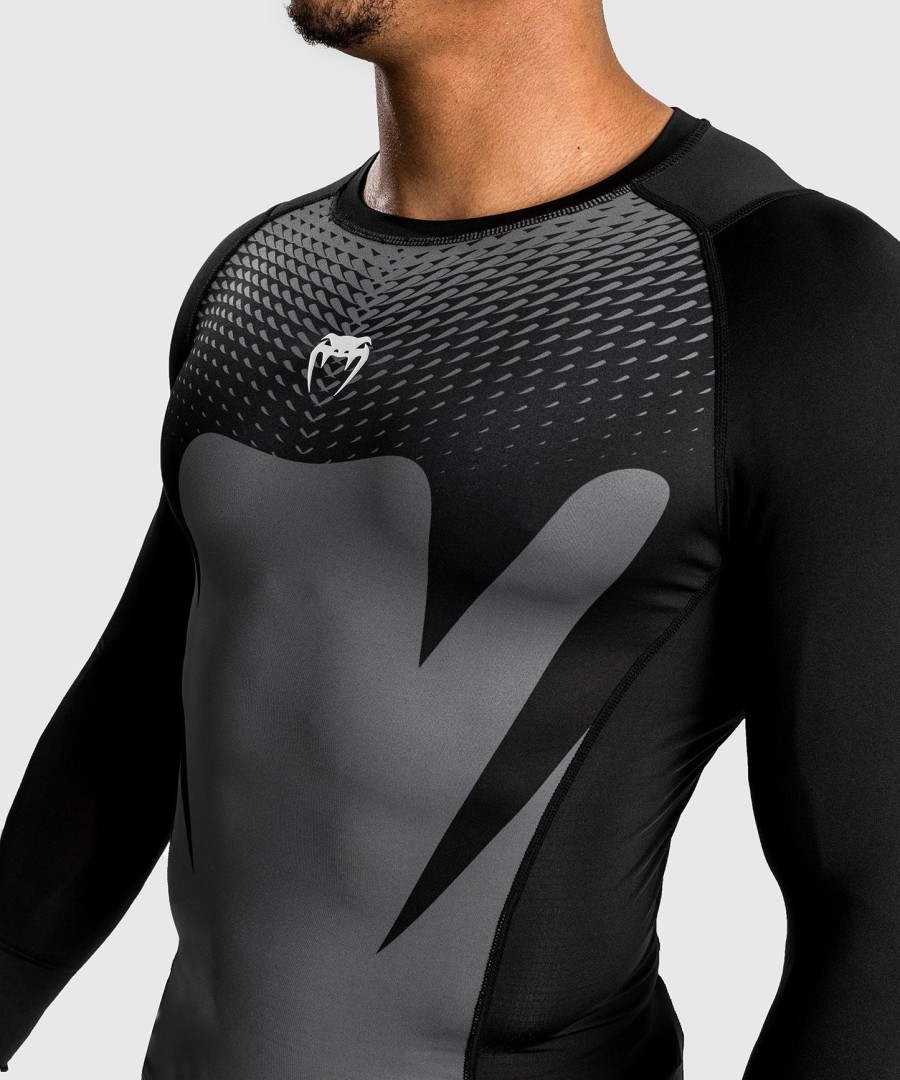 venum attack men long sleeve rashguard - blackgrey