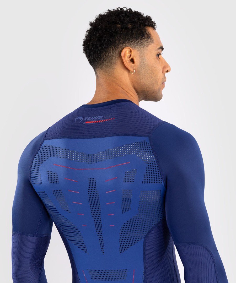 venum technical 3.0 long sleeve rashguard - night blue