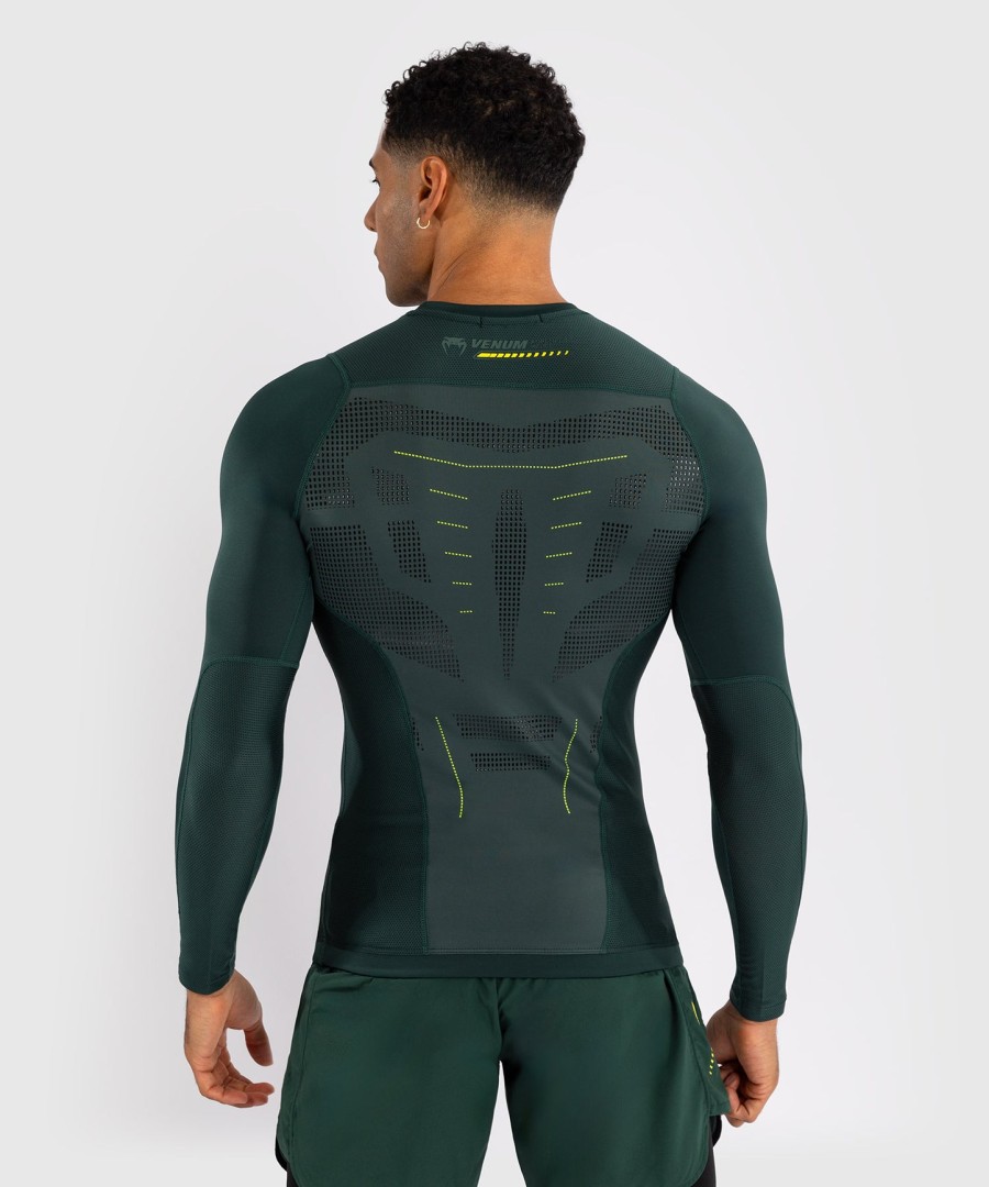 venum technical 3.0 long sleeve rashguard - forest green
