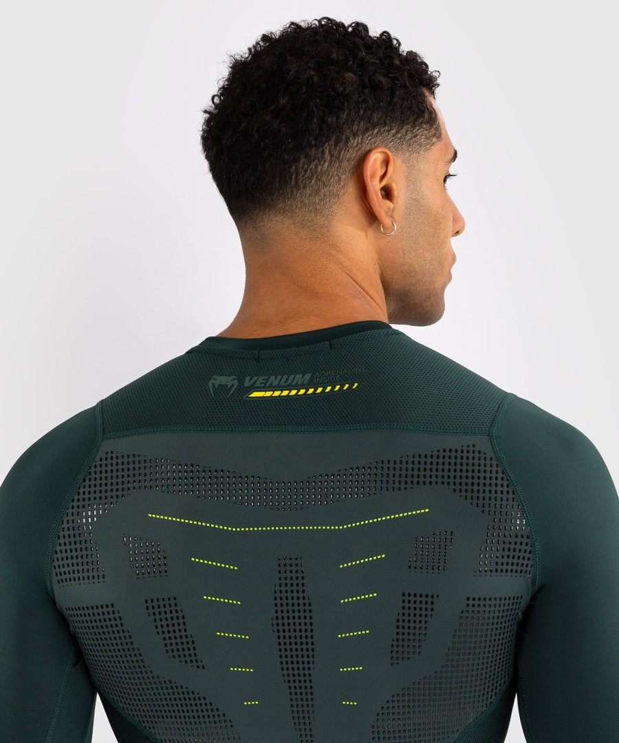 venum technical 3.0 long sleeve rashguard - forest green