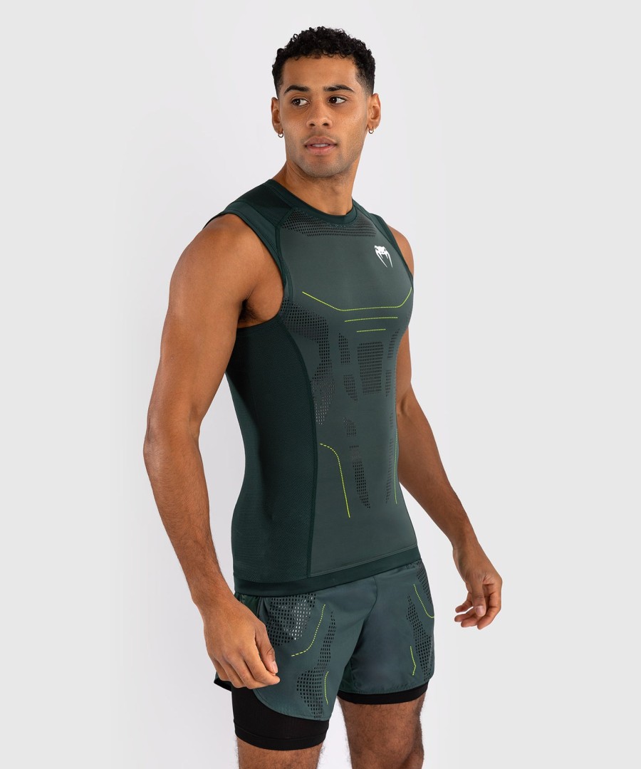 venum technical 3.0 sleeveless rashguard - forest green