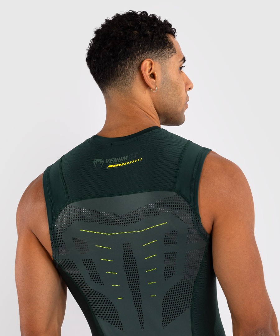 venum technical 3.0 sleeveless rashguard - forest green