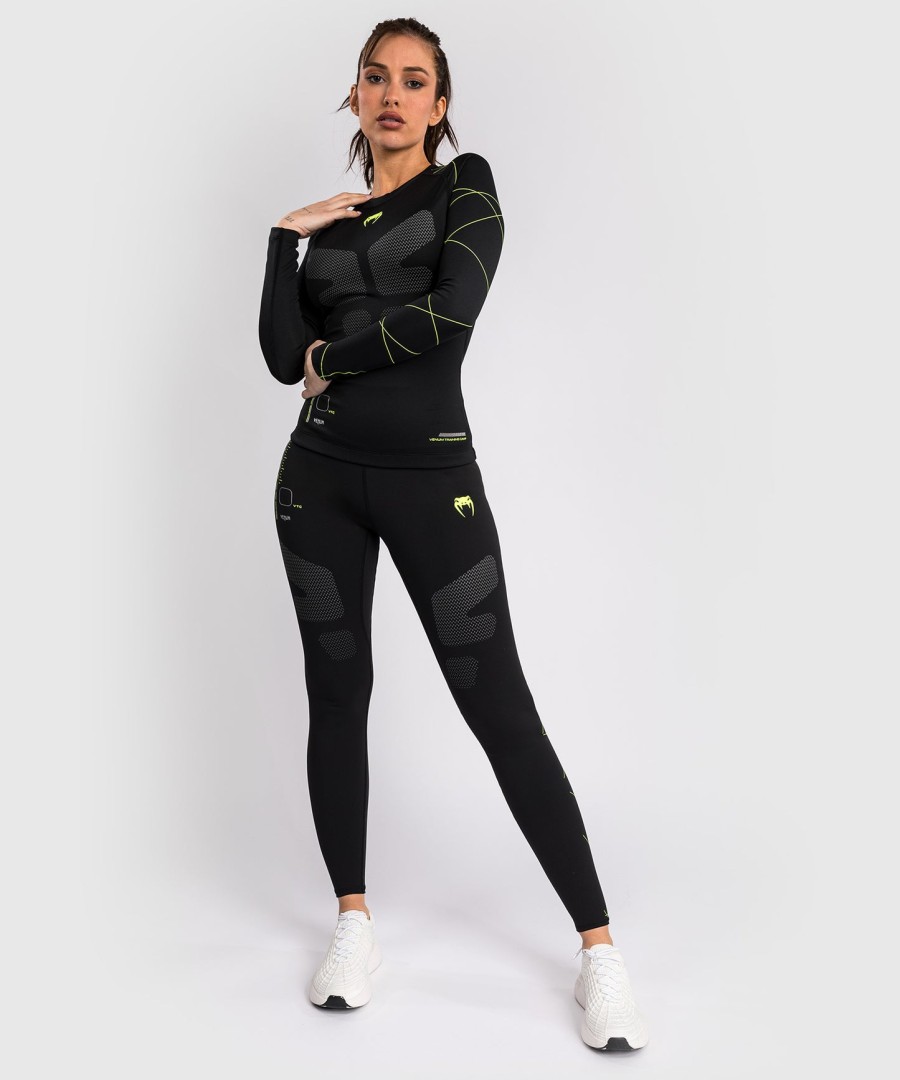 venum training camp 4.0 long sleeve rashguard - blackneon green