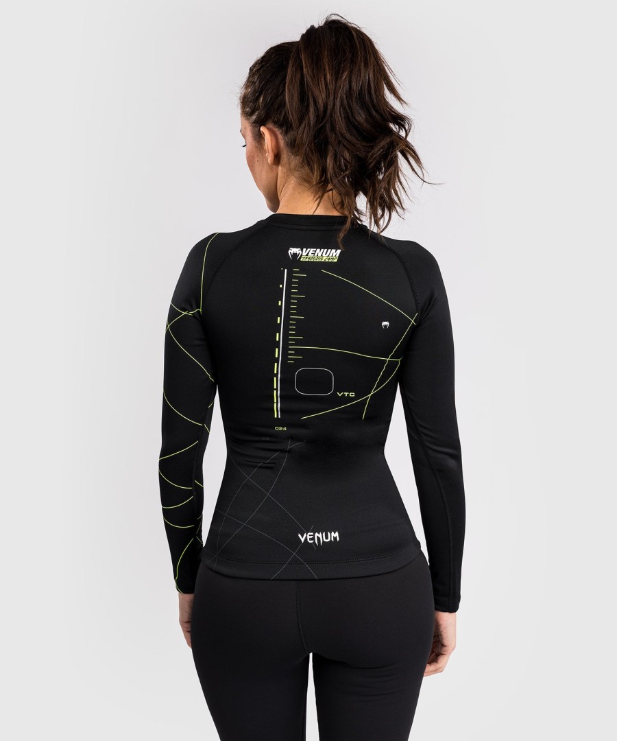 venum training camp 4.0 long sleeve rashguard - blackneon green