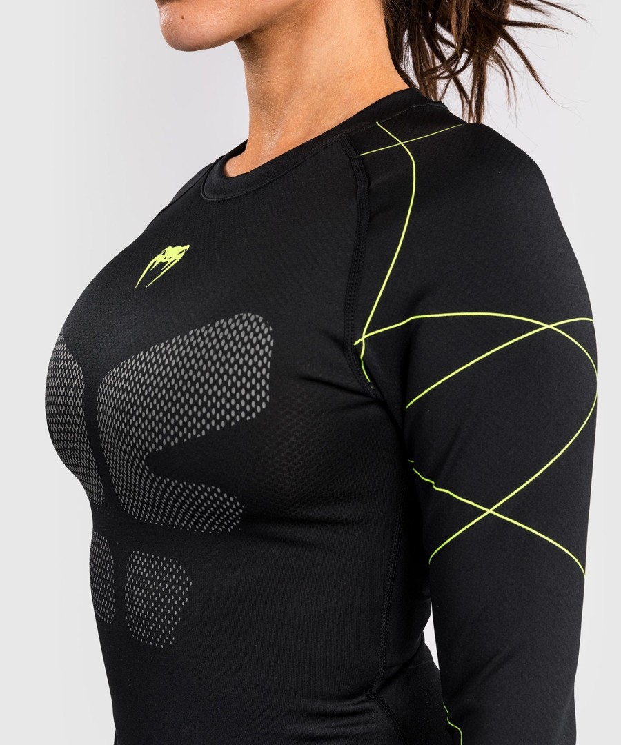 venum training camp 4.0 long sleeve rashguard - blackneon green