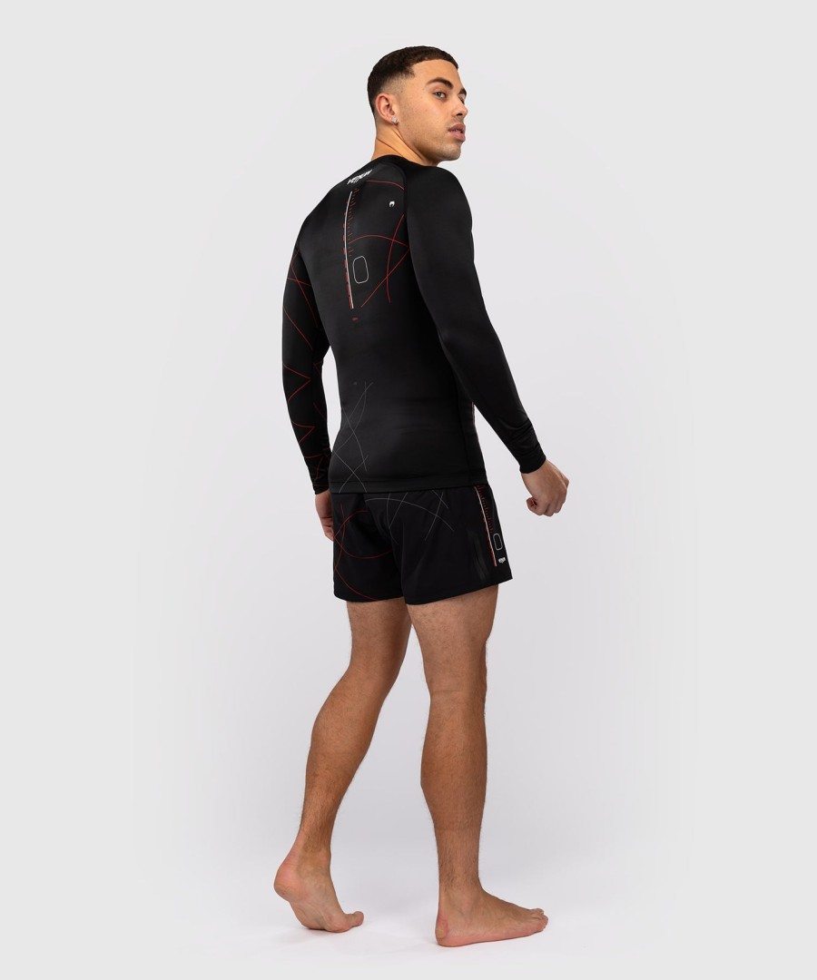 venum tactical xt men long sleeve rashguard - blackfire red
