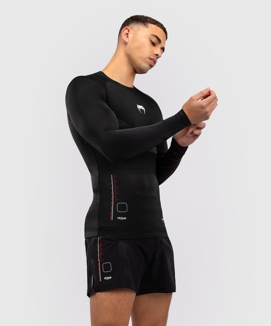 venum tactical xt men long sleeve rashguard - blackfire red