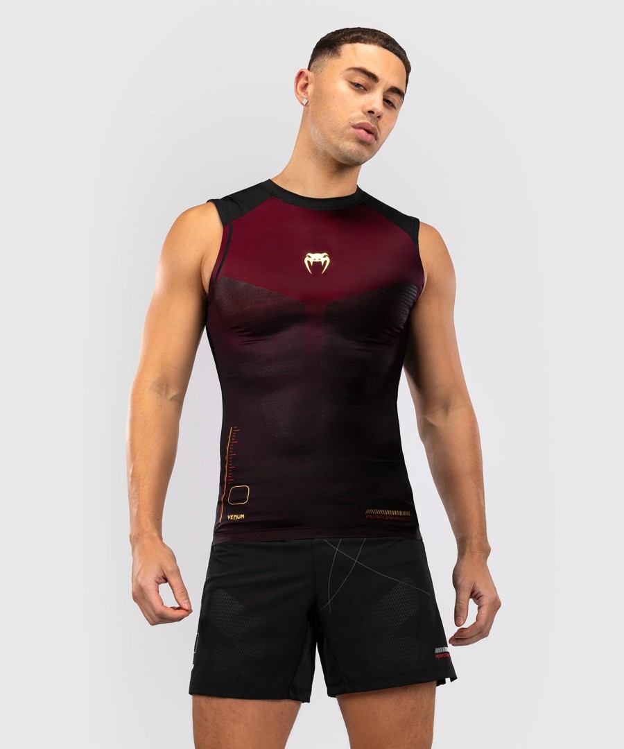venum tactical xt sleeveless rashguard - blackburgundygold