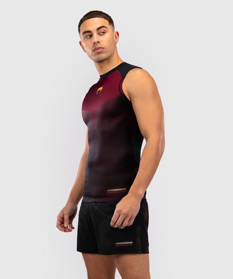 venum tactical xt sleeveless rashguard - blackburgundygold