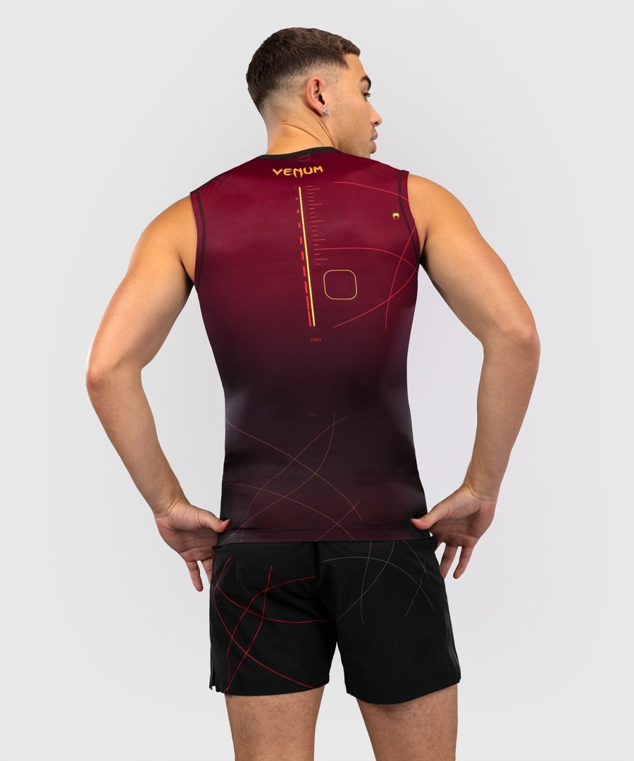 venum tactical xt sleeveless rashguard - blackburgundygold