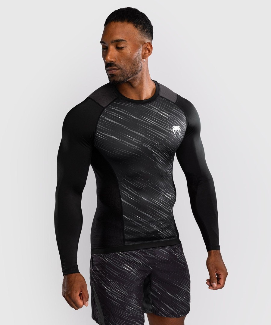 venum rapid long sleeve rashguard - blackstorm grey