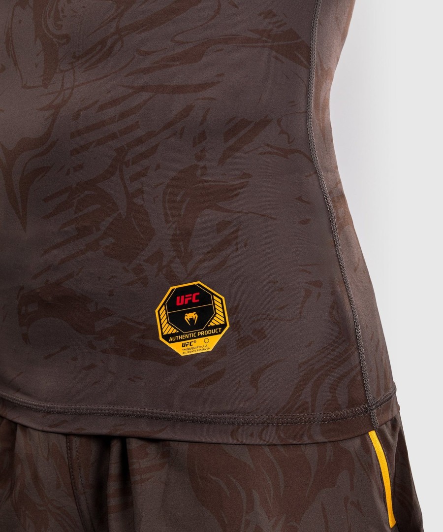 ufc fusion by venum fight week men performance long sleeve rashguard - earthen brown